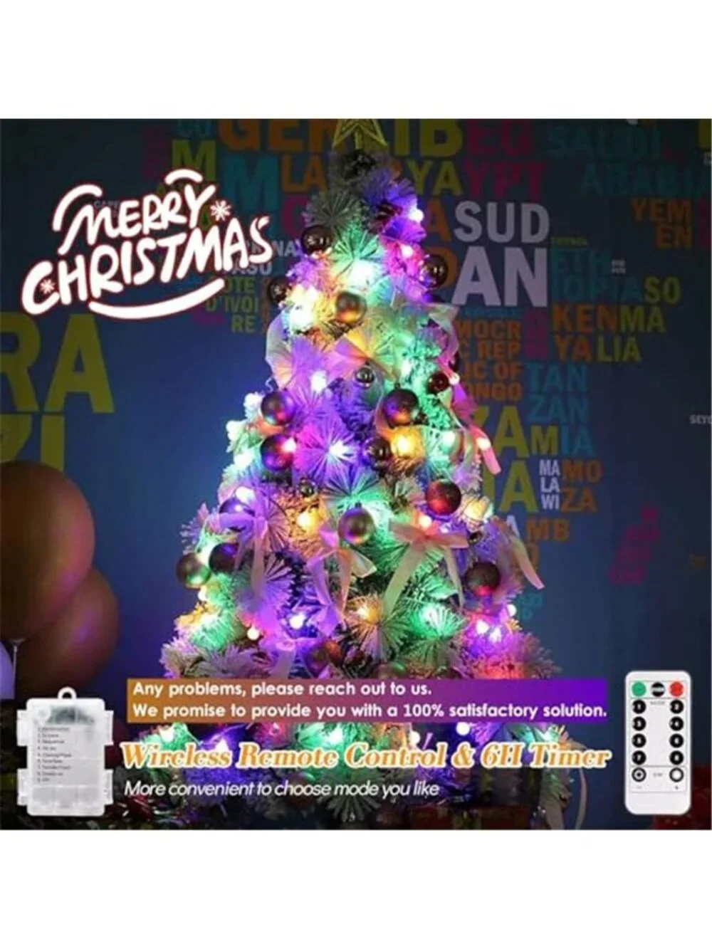 LED String Lights 18ft 50 LEDs Battery Operated String Lights with Remote 8 Mode